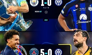 昨日重现国米3年2进欧冠决赛 见证曼城和巴黎圆梦&amp;加冕三冠王